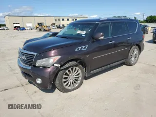 2014 Infiniti QX80 with VIN JN8AZ2ND9E9750604, listed as a Copart auction lot 57026004 with 144,732 mi miles and Clean Title. Bid and sale history available at carsss.com. Image 1.