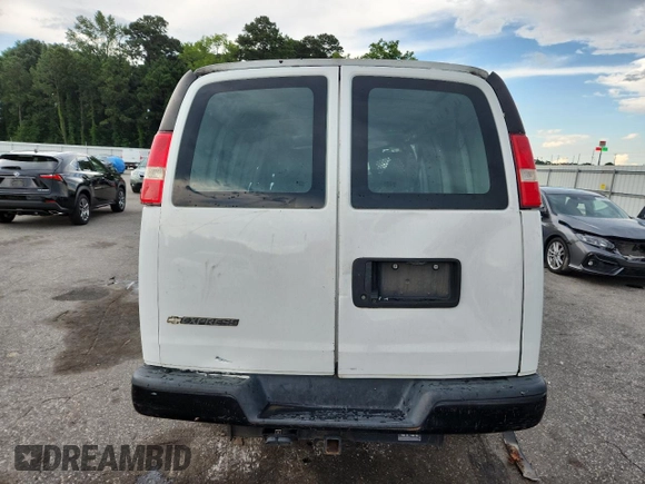 2019 Chevrolet Express Cargo with VIN 1GCWGAFG1K1142337, listed as a Copart auction lot 61009095 with Not provided miles and Salvage title. Bid and sale history available at DreamBid. Image 6.