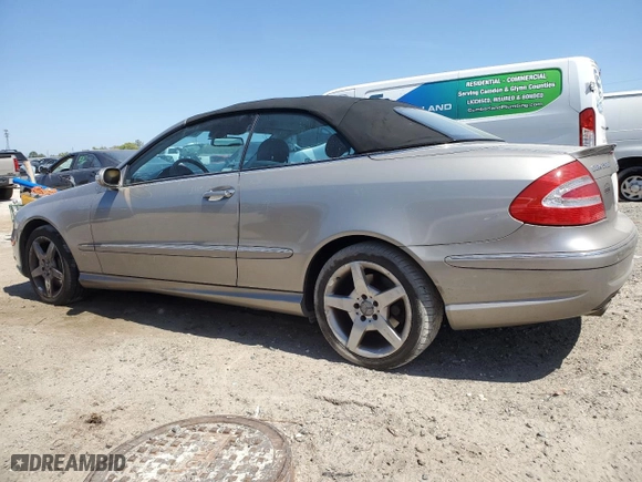 2005 Mercedes-Benz CLK-Class 5.0L with VIN WDBTK75G75T053904, listed as a Copart auction lot 50086475 with 167,429 mi miles and Clean Title. Bid and sale history available at carsss.com. Image 2.