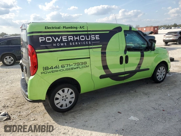 2021 Ram ProMaster City Cargo Tradesman SLT with VIN ZFBHRFBB9M6U48933, listed as a Copart auction lot 43984095 with 84,198 mi miles and Non Repairable. Bid and sale history available at DreamBid. Image 3.