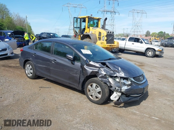 2014 Honda Civic LX with VIN 19XFB2F55EE234183, listed as a IAAI auction lot 42094263 with 148,728 mi miles. Bid and sale history available at carsss.com. Image 1.