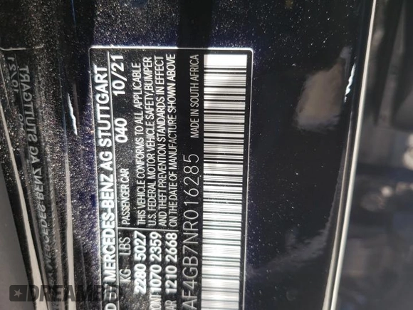 2022 Mercedes-Benz C 300 z VIN W1KAF4GB7NR016285, wystawiony jako Copart lot #54345624 z przebiegiem 17 342 mil mil oraz Czysty tytuł • Clean title. Historia ofert i sprzedaży dostępna na DreamBid. Obrazek 12.