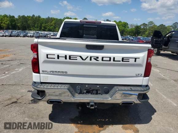 2021 Chevrolet Silverado 1500 LTZ with VIN 3GCUYGED4MG345127, listed as a Copart auction lot 52235175 with 84,007 mi miles and Salvage Title. Bid and sale history available at DreamBid. Image 6.