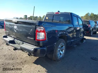 2021 Ram 1500 Big Horn with VIN 1C6SRFBT7MN623706, listed as a IAAI auction lot 41289882 with 40,478 mi miles. Bid and sale history available at carsss.com. Image 4.
