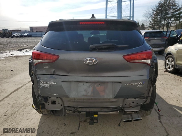 2016 Hyundai Tucson Limited with VIN KM8J3CA20GU203899, listed as a Copart auction lot 50232195 with 91,585 mi miles and Salvage Title. Bid and sale history available at carsss.com. Image 6.