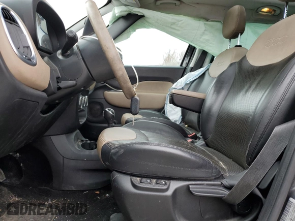 2015 FIAT 500L Lounge with VIN ZFBCFACH4FZ033464, listed as a Copart auction lot 53490295 with 169,288 mi miles and Salvage Title. Bid and sale history available at DreamBid. Image 7.