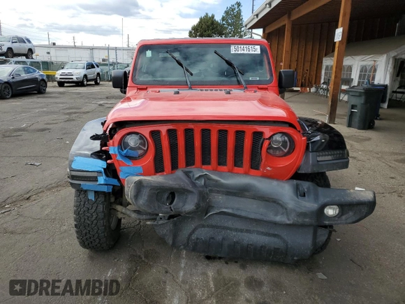 2020 Jeep Wrangler Unlimited Sport S with VIN 1C4HJXDNXLW160354, listed as a Copart auction lot 50141615 with 62,812 mi miles and Salvage title. Bid and sale history available at DreamBid. Image 5.