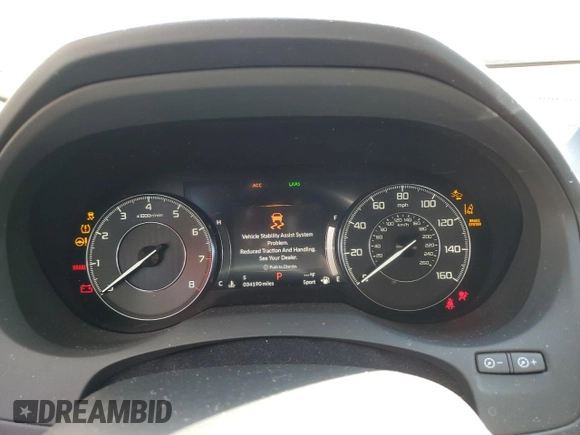 2020 Acura RDX Advance with VIN 5J8TC2H76LL019710, listed as a Copart auction lot 46147875 with 34,190 mi miles and Salvage title. Bid and sale history available at DreamBid. Image 9.