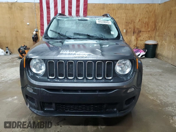 2017 Jeep Renegade Sport with VIN ZACCJBABXHPG61076, listed as a Copart auction lot 48559045 with Not Provided miles and Clean Title. Bid and sale history available at carsss.com. Image 5.