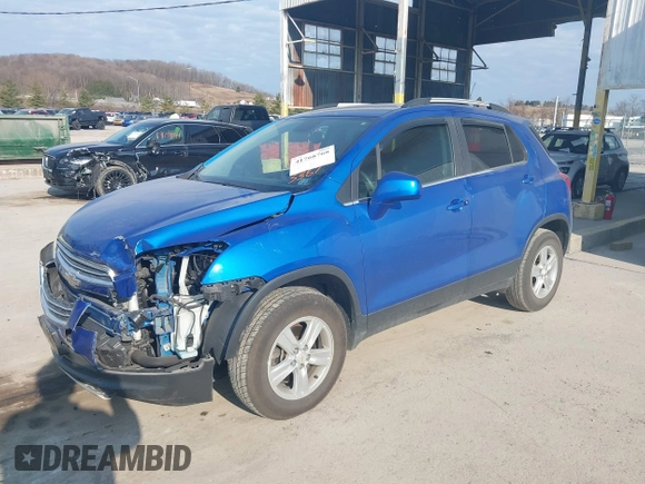 2015 Chevrolet Trax LT with VIN KL7CJRSB3FB195387, listed as a IAAI auction lot 41768768 with 80,312 mi miles and . Bid and sale history available at DreamBid. Image 2.