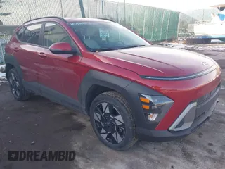 2024 Hyundai Kona SEL with VIN KM8HBCAB4RU077633, listed as a IAAI auction lot 41416334 with 12,781 mi miles. Bid and sale history available at carsss.com. Image 1.