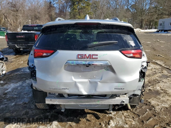 2021 GMC Terrain SLT with VIN 3GKALVEV5ML381905, listed as a Copart auction lot 45365715 with 31,317 mi miles and Salvage Title. Bid and sale history available at DreamBid. Image 6.