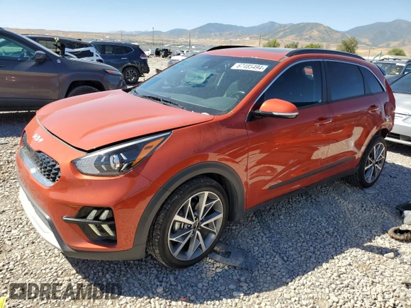 2022 Kia Niro Touring SE with VIN KNDCC3LCXN5532572, listed as a Copart auction lot 67485494 with 27,554 mi miles and Salvage Title. Bid and sale history available at carsss.com. Image 1.