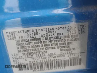 2022 Nissan Sentra SV with VIN 3N1AB8CV8NY315858, listed as a Copart auction lot 44257615 with 19,164 mi miles and Salvage Title. Bid and sale history available at carsss.com. Image 12.