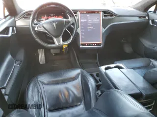 2015 Tesla Model S 85D with VIN 5YJSA1S29FF084680, listed as a Copart auction lot 51488045 with 116,690 mi miles and Salvage Title. Bid and sale history available at carsss.com. Image 8.