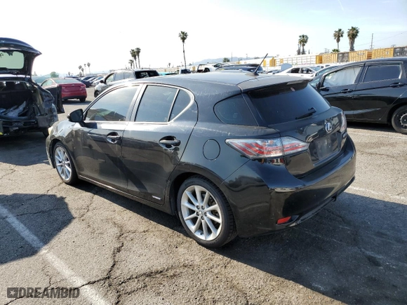 2011 Lexus CT 200h with VIN JTHKD5BH3B2029978, listed as a Copart auction lot 52156045 with 202,213 mi miles and Salvage Title. Bid and sale history available at carsss.com. Image 2.