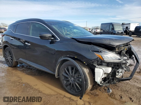 2022 Nissan Murano SV z VIN 5N1AZ2BS3NC130781, wystawiony jako Copart lot #88874085 z przebiegiem 39 040 mil mil oraz Szkoda całkowita • Salvage title. Historia ofert i sprzedaży dostępna na DreamBid. Obrazek 4.
