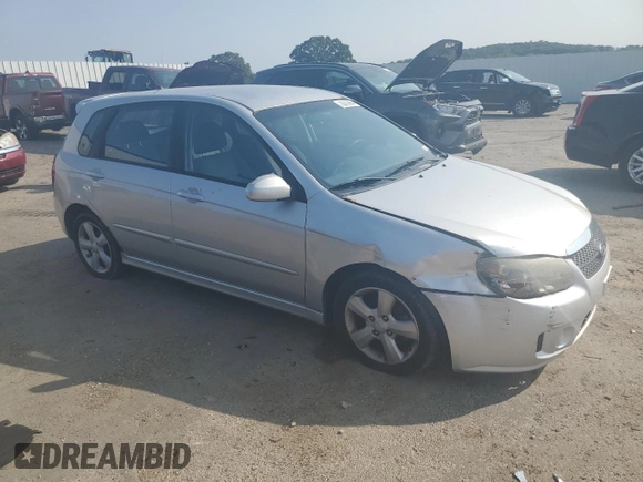 2009 Kia Spectra with VIN KNAFE241895024764, listed as a Copart auction lot 70373994 with 336,690 mi miles and Non Repairable. Bid and sale history available at carsss.com. Image 4.