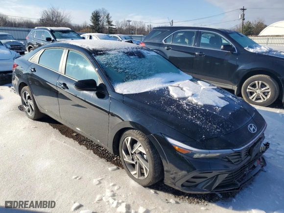 2025 Hyundai Elantra SEL Sport with VIN KMHLM4DG0SU905362, listed as a Copart auction lot 44497325 with 1,144 mi miles and Salvage Title. Bid and sale history available at carsss.com. Image 4.