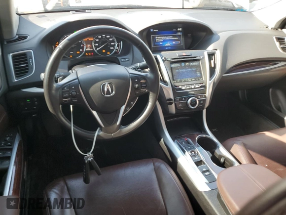 2015 Acura TLX Advance with VIN 19UUB2F74FA022051, listed as a Copart auction lot 63932285 with 58,326 mi miles and Salvage title. Bid and sale history available at DreamBid. Image 8.