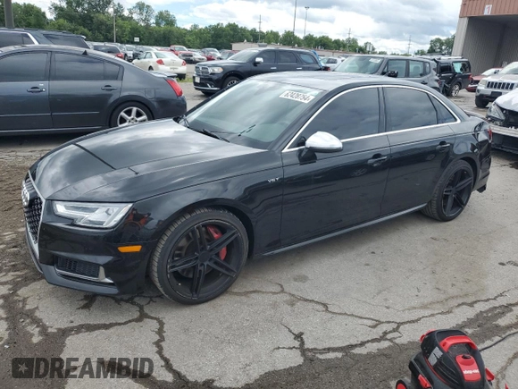 2018 Audi S4 Premium Plus with VIN WAUB4AF49JA059277, listed as a Copart auction lot 62428754 with 111,460 mi miles and Salvage Title. Bid and sale history available at carsss.com. Image 1.