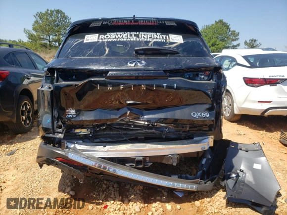 2024 Infiniti QX60 Autograph with VIN 5N1DL1HU6RC344915, listed as a Copart auction lot 48544125 with 7,927 mi miles and Salvage title. Bid and sale history available at DreamBid. Image 6.