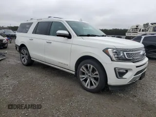 2020 Ford Expedition Max Platinum with VIN 1FMJK1MT8LEA13042, listed as a Copart auction lot 44557155 with 59,312 mi miles and Salvage title. Bid and sale history available at DreamBid. Image 4.