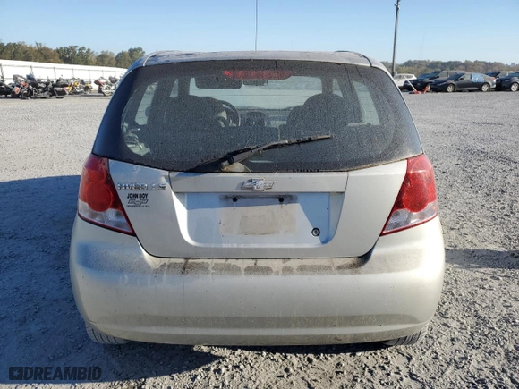 2005 Chevrolet Aveo LS with VIN KL1TD62655B314395, listed as a Copart auction lot 75116074 with 284,874 mi miles and Salvage Title. Bid and sale history available at carsss.com. Image 6.