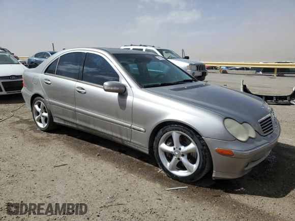 2004 Mercedes-Benz C 230 Kompressor with VIN WDBRF40J94A600164, listed as a Copart auction lot 49136345 with Not Provided miles and Salvage Title. Bid and sale history available at DreamBid. Image 4.