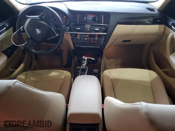 2015 BMW X3 xDrive28i with VIN 5UXWX9C5XF0D59643, listed as a Copart auction lot 54553515 with 76,729 mi miles and Salvage Title. Bid and sale history available at DreamBid. Image 8.