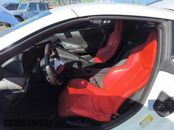 2023 Chevrolet Corvette 1LT with VIN 1G1YA2D42P5116900, listed as a Copart auction lot 56719765 with 15,129 mi miles and Salvage title. Bid and sale history available at DreamBid. Image 7.