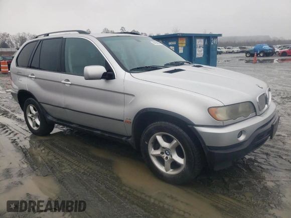 2002 BMW X5 3.0i with VIN 5UXFA53542LP29033, listed as a Copart auction lot 84638854 with 123,542 mi miles and Clean Title. Bid and sale history available at carsss.com. Image 4.