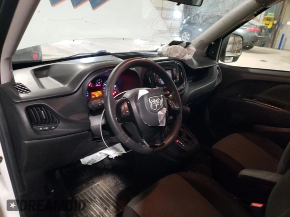 2021 Ram ProMaster City Cargo Tradesman with VIN ZFBHRFABXM6U25145, listed as a Copart auction lot 44509284 with 73,260 mi miles and Salvage Title. Bid and sale history available at DreamBid. Image 8.