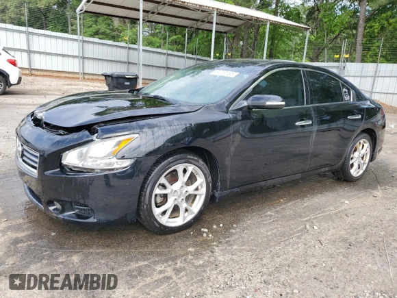2013 Nissan Maxima S with VIN 1N4AA5AP1DC840938, listed as a Copart auction lot 54053185 with 145,174 mi miles and Salvage Title. Bid and sale history available at DreamBid. Image 1.