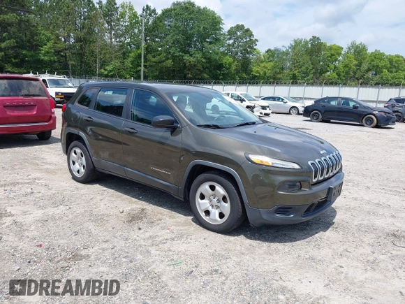 2015 Jeep Cherokee Sport with VIN 1C4PJLAB0FW660722, listed as a IAAI auction lot 42480650 with 272,396 mi miles and . Bid and sale history available at DreamBid. Image 1.
