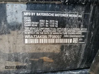 2020 BMW 2 Series 228i xDrive z VIN WBA73AK08L7F98097, wystawiony jako Copart lot #60263025 z przebiegiem 21 612 mil mil oraz Czysty tytuł • Clean title. Historia ofert i sprzedaży dostępna na DreamBid. Obrazek 12.