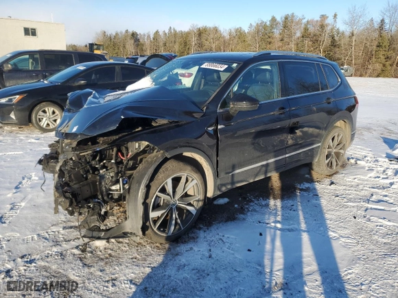 2024 Volkswagen Tiguan SEL R-Line with VIN 3VV4B7AX9RM109679, listed as a Copart auction lot 85866034 with 46,957 mi miles and Salvage Title. Bid and sale history available at carsss.com. Image 1.