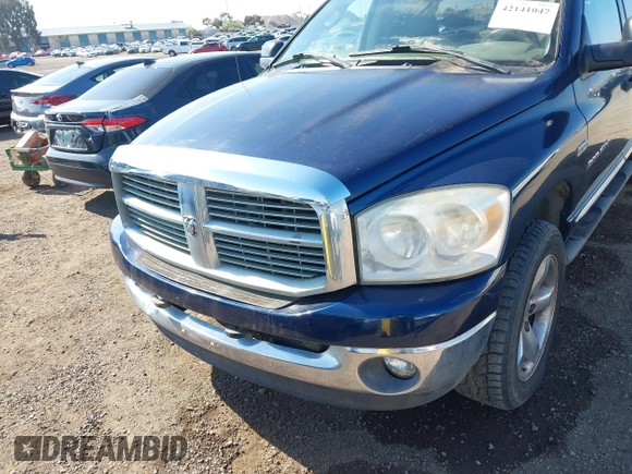 2007 Dodge 1500 SLT with VIN 1D7HU18207J606248, listed as a IAAI auction lot 42141047 with 128,821 mi miles. Bid and sale history available at carsss.com. Image 6.