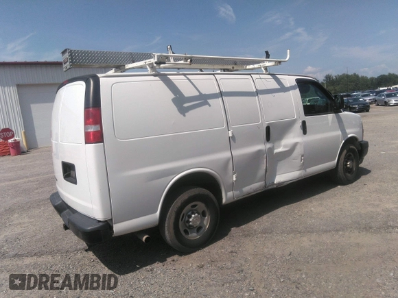 2019 Chevrolet Express Cargo with VIN 1GCWGAFPXK1240332, listed as a IAAI auction lot 42846352 with 99,506 mi miles and . Bid and sale history available at DreamBid. Image 4.