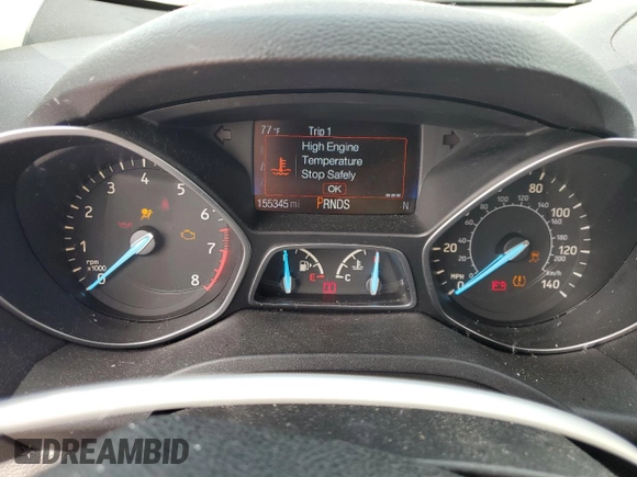 2017 Ford Escape SE with VIN 1FMCU0GD1HUC04526, listed as a Copart auction lot 53453605 with 155,345 mi miles and Salvage Title. Bid and sale history available at carsss.com. Image 9.