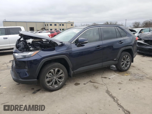 2024 Toyota RAV4 Hybrid XLE Premium with VIN 4T3B6RFVXRU157719, listed as a Copart auction lot 44658025 with 7,047 mi miles and Salvage Title. Bid and sale history available at carsss.com. Image 1.