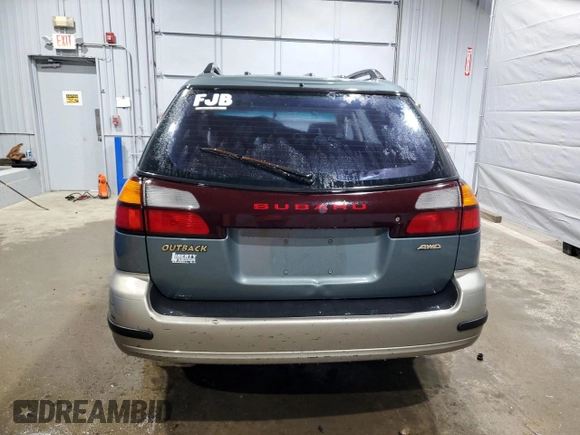 2002 Subaru Legacy Outback with VIN 4S3BH675227661304, listed as a Copart auction lot 55293225 with Not provided miles and Salvage title. Bid and sale history available at DreamBid. Image 6.