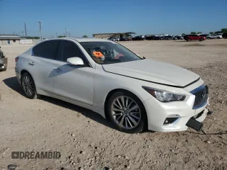 2023 Infiniti Q50 Luxe with VIN JN1EV7BP9PM512260, listed as a Copart auction lot 52326655 with Not provided miles and Salvage title. Bid and sale history available at DreamBid. Image 4.