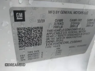 2020 Chevrolet Silverado 1500 LT with VIN 1GCRYDED9LZ166441, listed as a IAAI auction lot 41813441 with Not Provided miles. Bid and sale history available at carsss.com. Image 9.