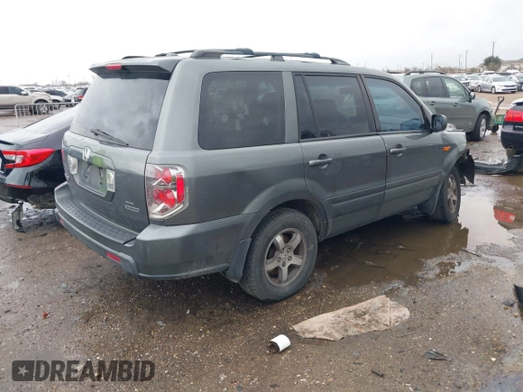 2007 Honda Pilot EX-L with VIN 5FNYF18697B002843, listed as a IAAI auction lot 41549328 with 202,365 mi miles and . Bid and sale history available at DreamBid. Image 4.