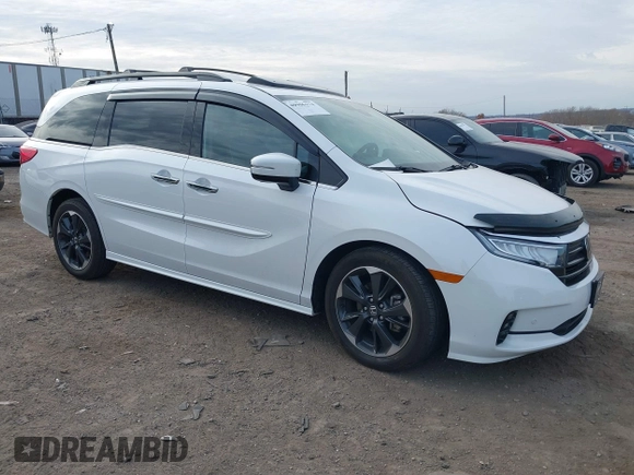 2024 Honda Odyssey Elite with VIN 5FNRL6H93RB000285, listed as a IAAI auction lot 40906174 with 20,146 mi miles. Bid and sale history available at carsss.com. Image 1.