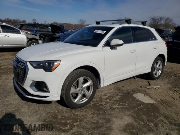 2019 Audi Q3 Premium with VIN WA1AECF34K1069662, listed as a Copart auction lot 45853745 with 72,726 mi miles and Salvage Title. Bid and sale history available at carsss.com. Image 1.
