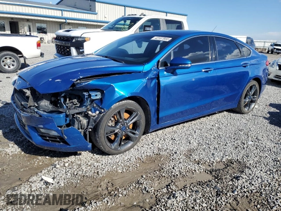 2017 Ford Fusion Sport with VIN 3FA6P0VP0HR378316, listed as a Copart auction lot 43107955 with 150,248 mi miles and Salvage Title. Bid and sale history available at carsss.com. Image 1.