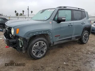 2015 Jeep Renegade Trailhawk with VIN ZACCJBCT5FPC11354, listed as a Copart auction lot 46088335 with 105,244 mi miles and Salvage Title. Bid and sale history available at carsss.com. Image 1.