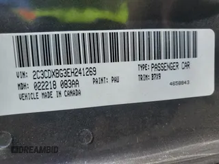 2014 Dodge Charger SE with VIN 2C3CDXBG3EH241269, listed as a Copart auction lot 72626134 with 217,372 mi miles and Salvage Title. Bid and sale history available at carsss.com. Image 12.